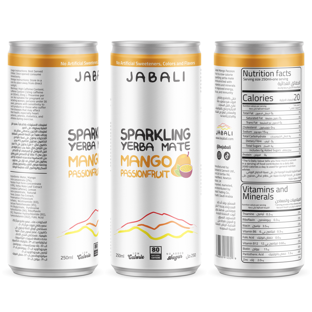 Mango Passionfruit Sparkling Yerba Mate (12-pack)